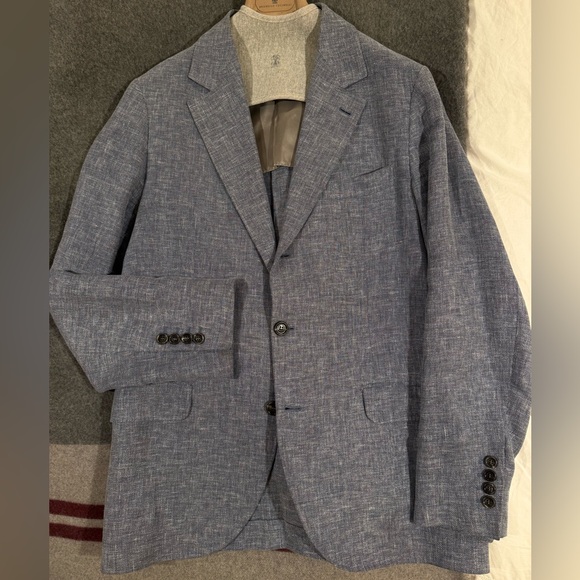 Brunello Cucinelli Other - Brunello Cucinelli Blue-Grey Textured Sport Coat